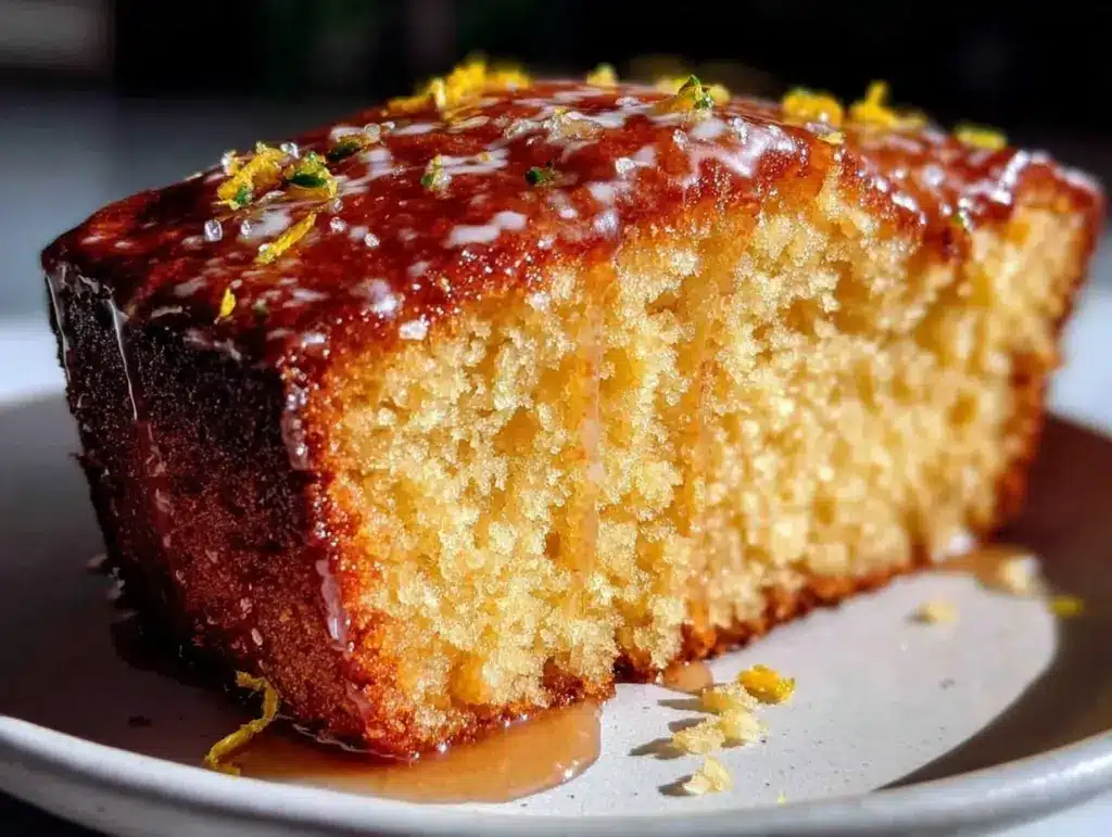 moist lemon pound cake - featured image