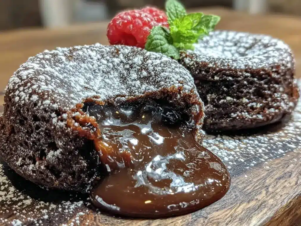 molten chocolate lava cakes - featured image