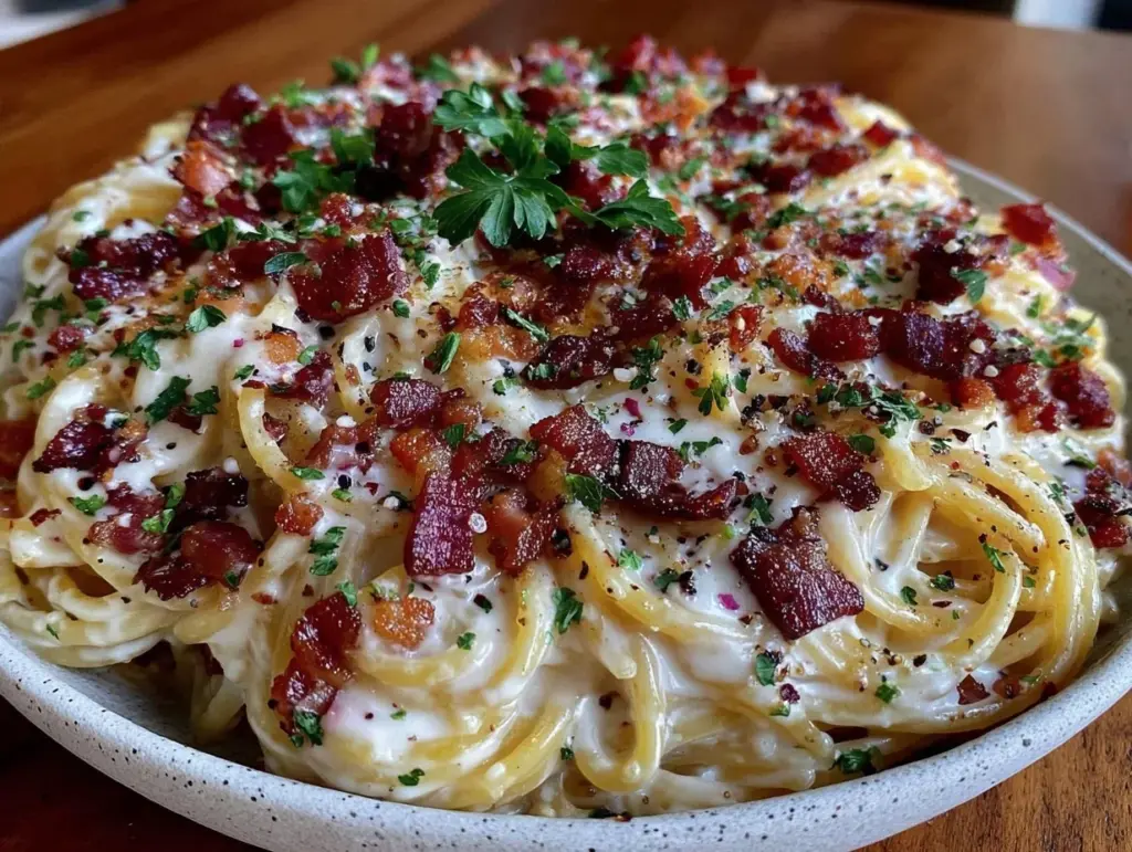 one-pot spaghetti carbonara - featured image