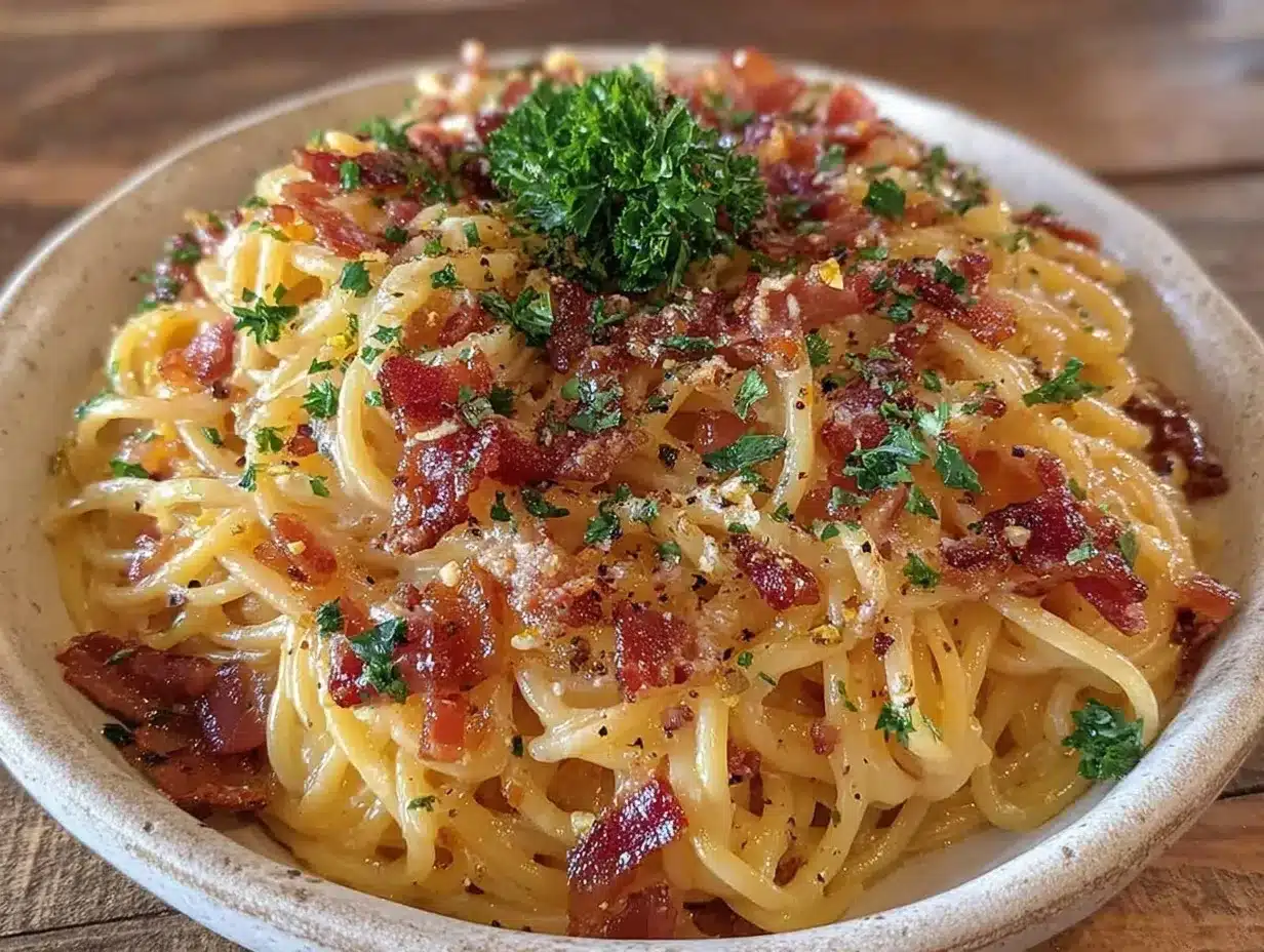 one-pot spaghetti carbonara preparation steps