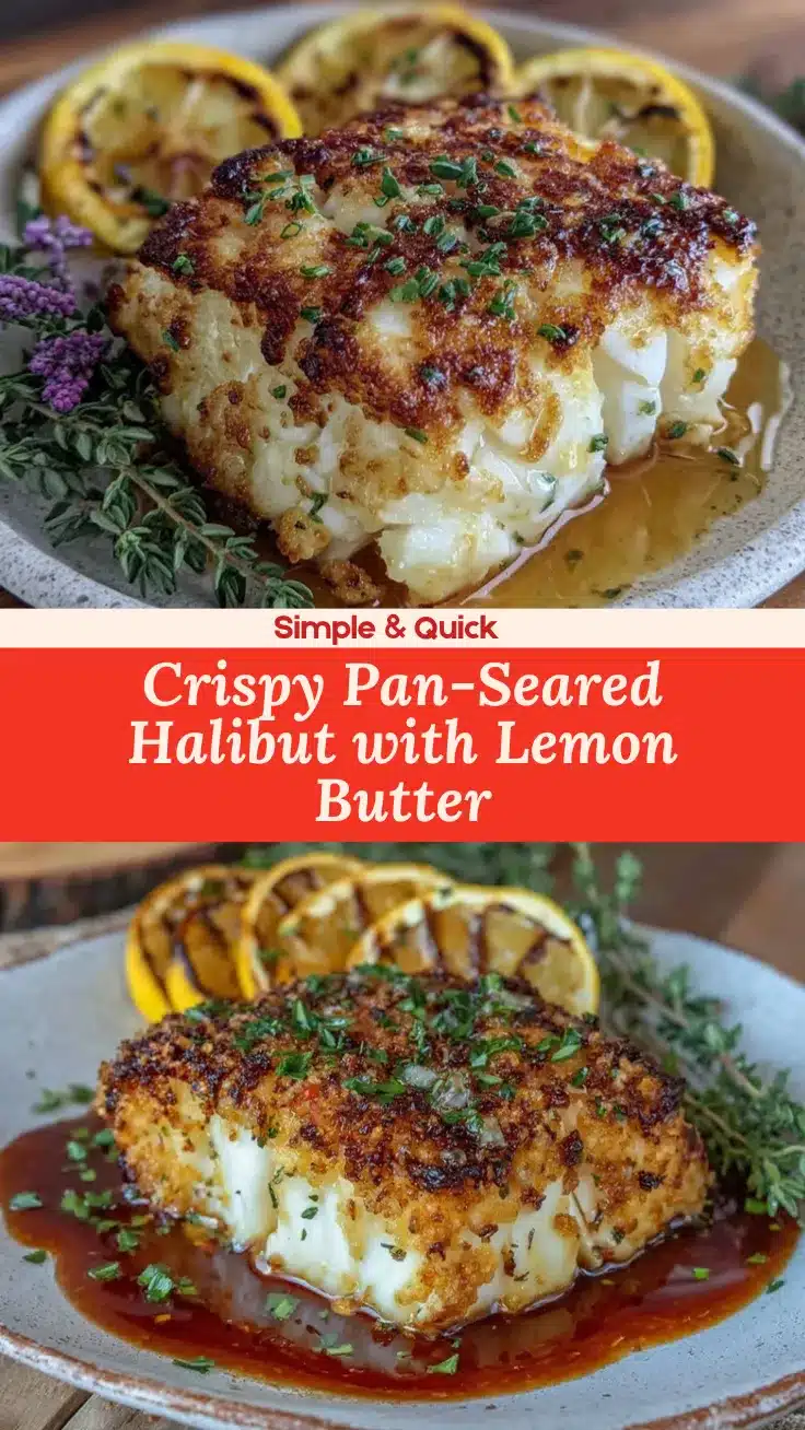 pan-seared halibut with lemon butter recipe