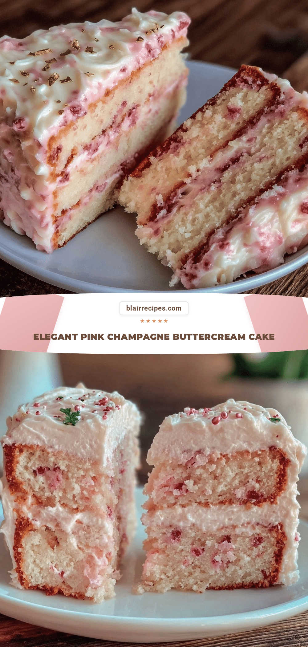 pink champagne layer cake recipe