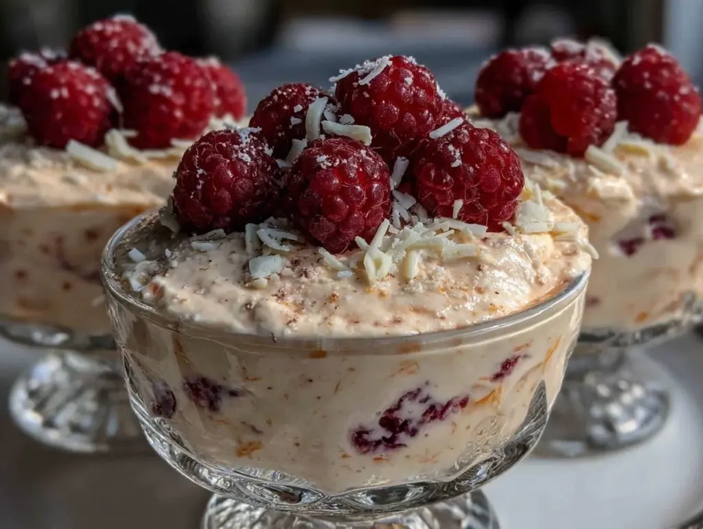 raspberry white chocolate mousse cups - featured image