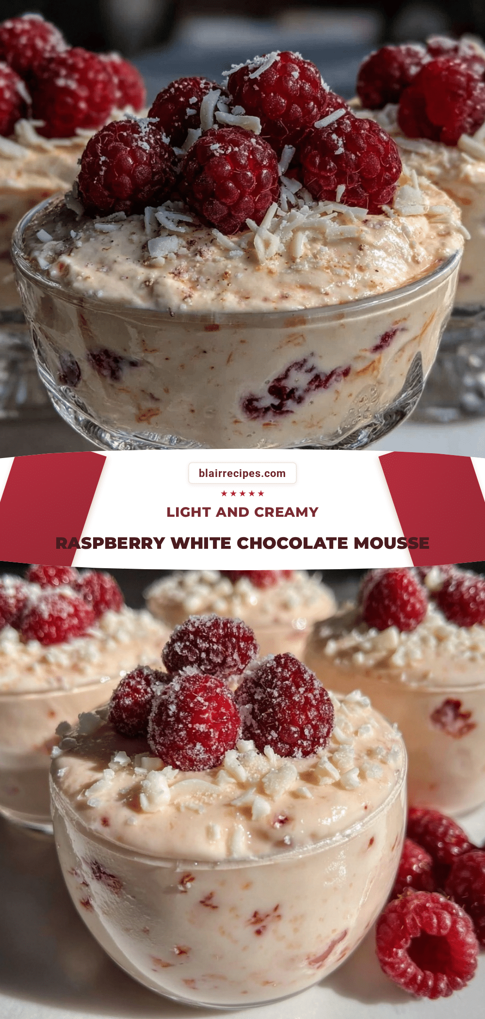 raspberry white chocolate mousse cups recipe