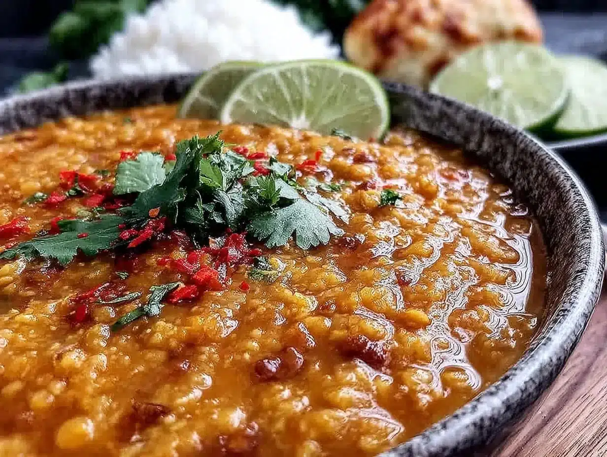 red lentil curry preparation steps