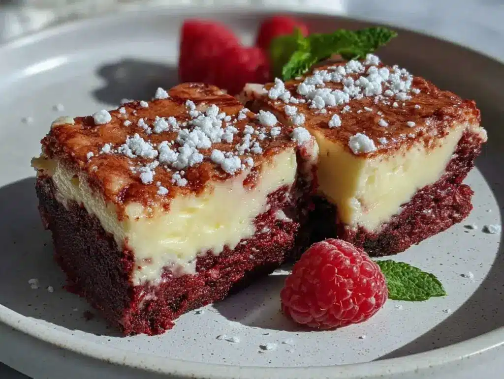 red velvet cheesecake bars - featured image