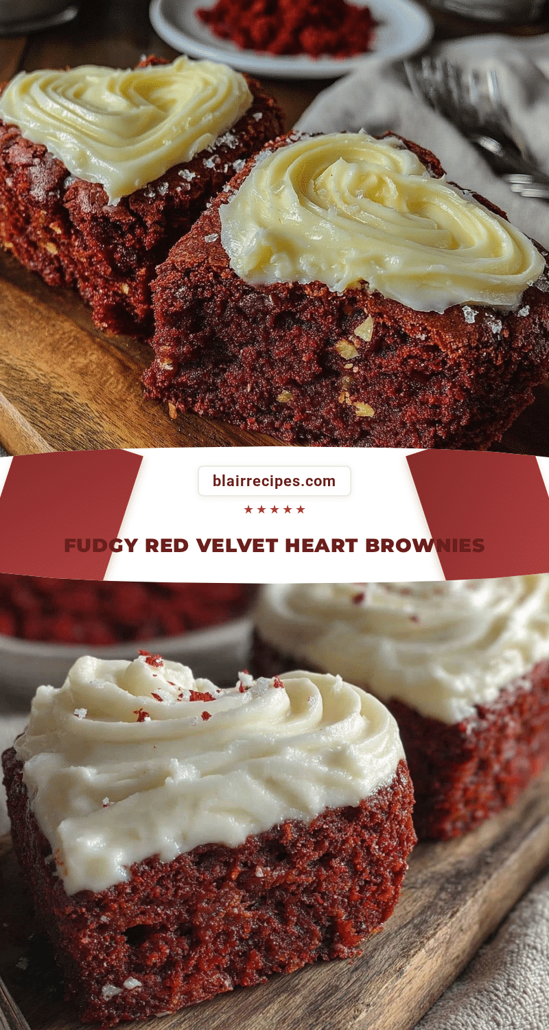 red velvet heart-shaped brownies recipe