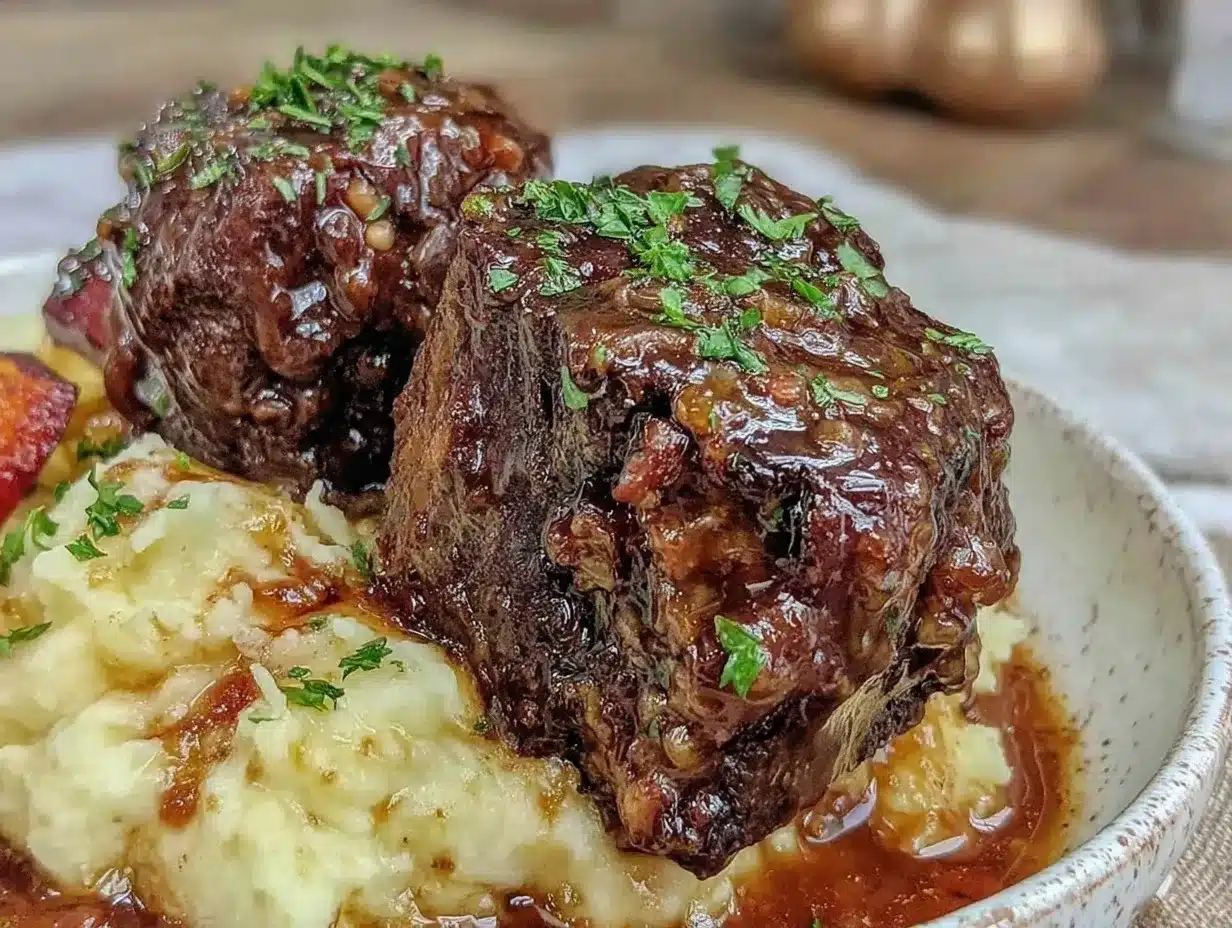 red wine braised short ribs for two preparation steps