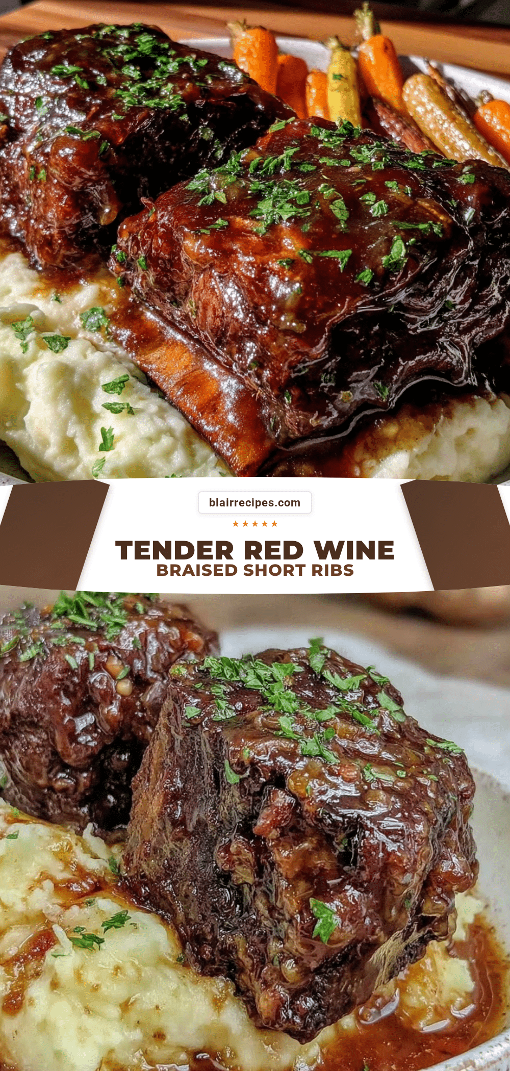 red wine braised short ribs for two recipe