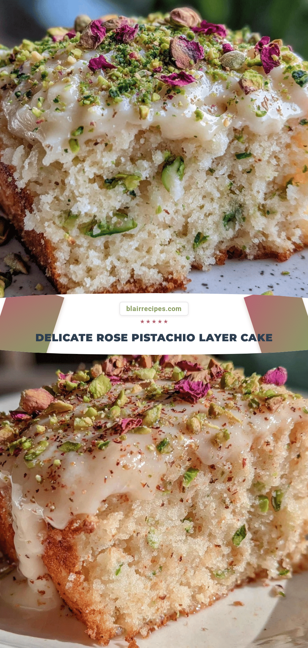 Rose Pistachio Cake recipe