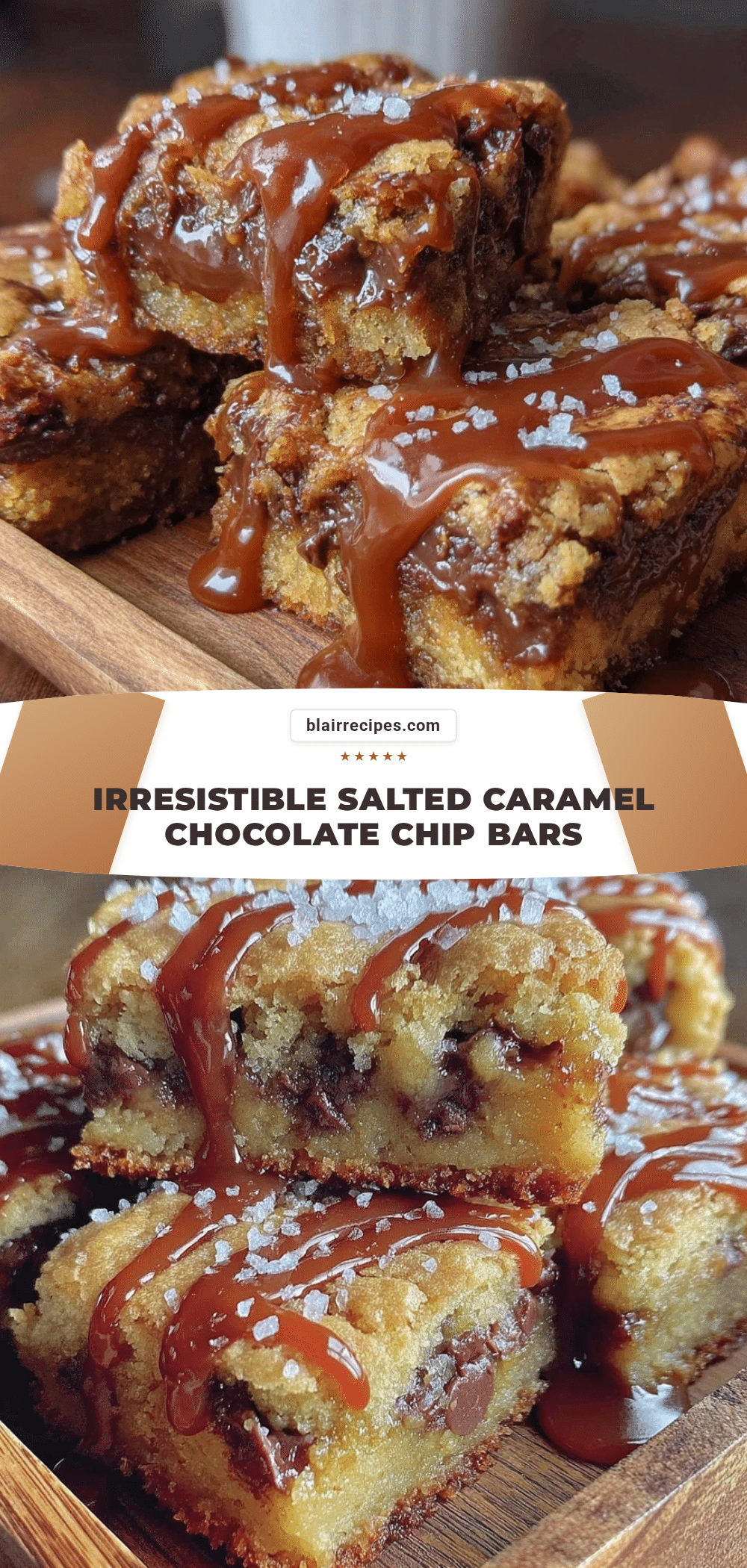 salted caramel chocolate chip cookie bars recipe