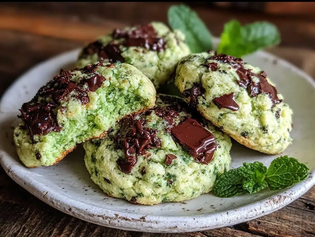shamrock mint chocolate chip cookies preparation steps