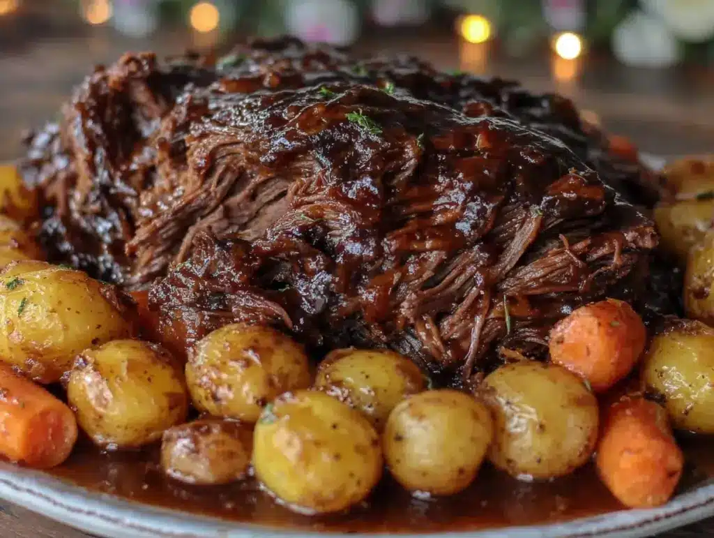 slow cooker beef pot roast - featured image