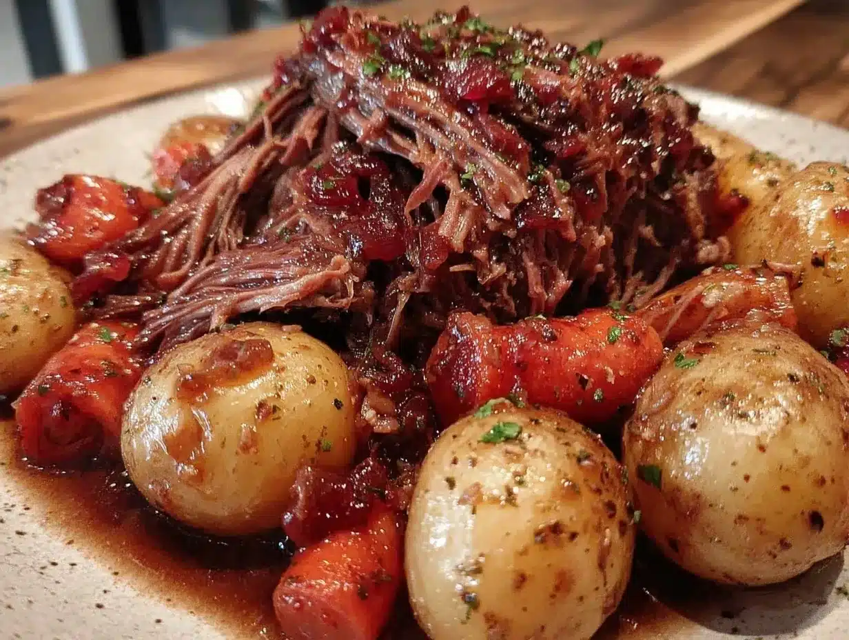 slow cooker beef pot roast preparation steps