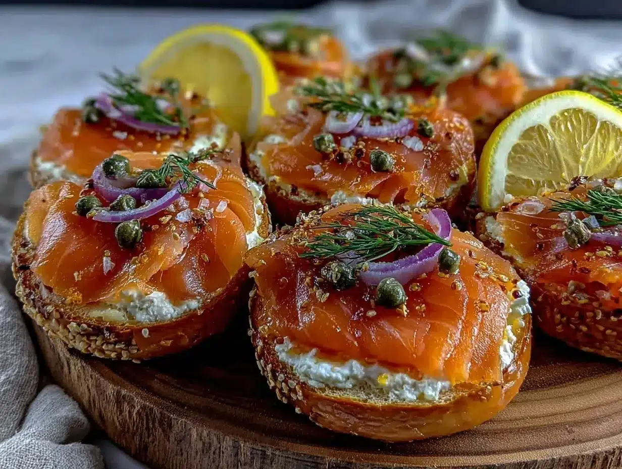 smoked salmon bagel board recipe preparation steps