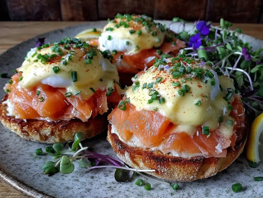 smoked salmon eggs benedict - featured image