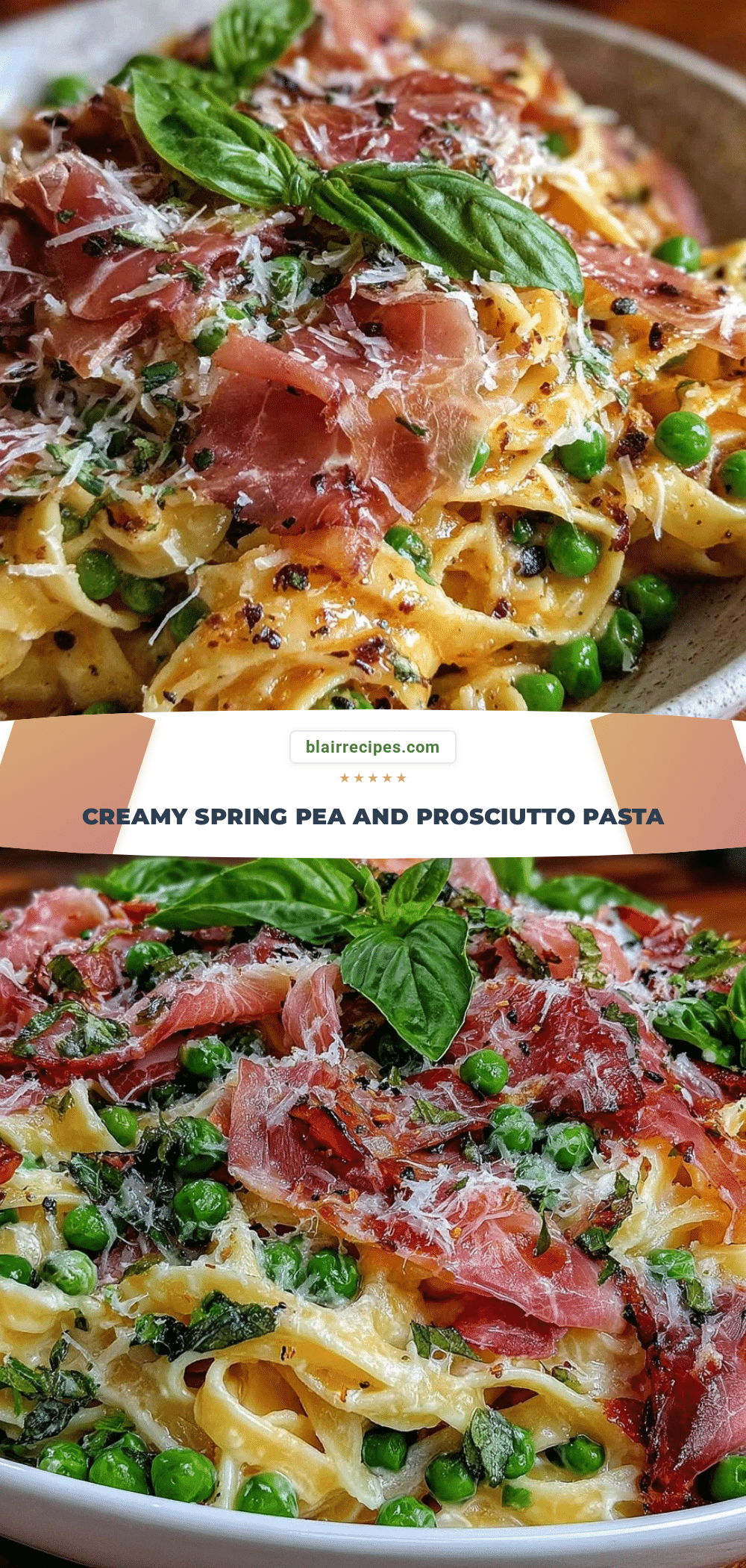spring pea and prosciutto pasta recipe