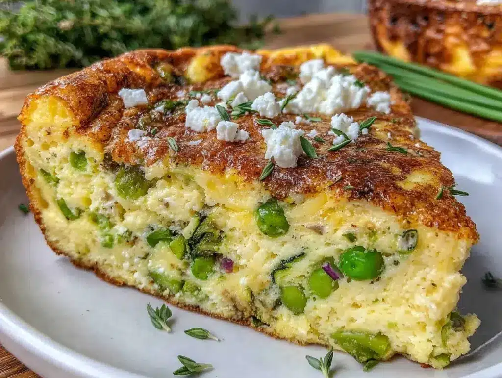 spring vegetable frittata - featured image