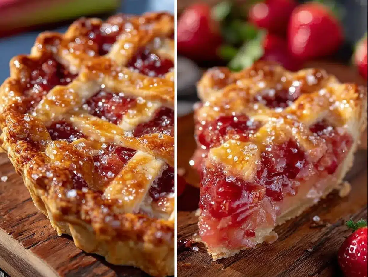 strawberry rhubarb pie preparation steps