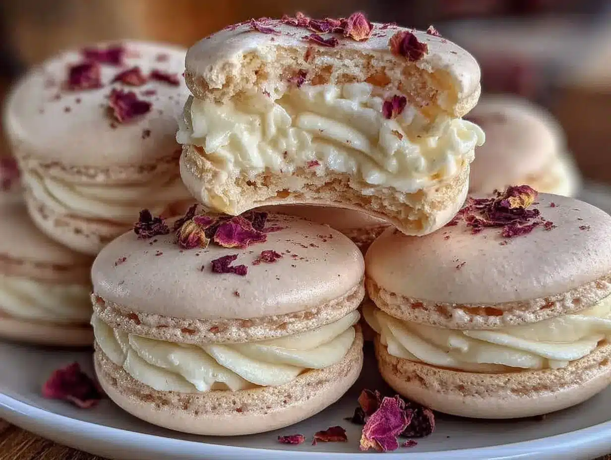 Strawberry Rose Macarons preparation steps