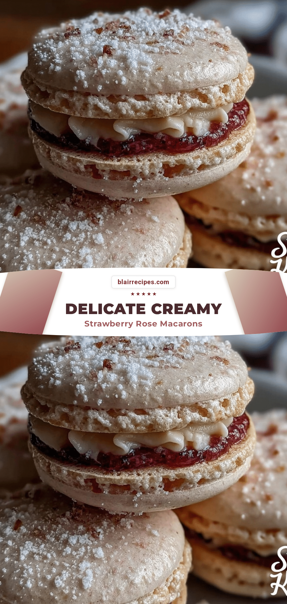 strawberry rose macarons recipe