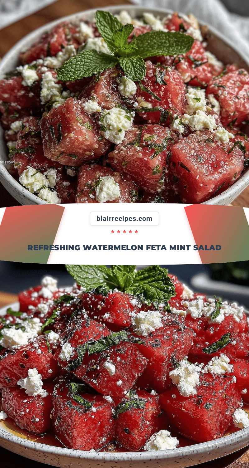 watermelon feta mint salad recipe
