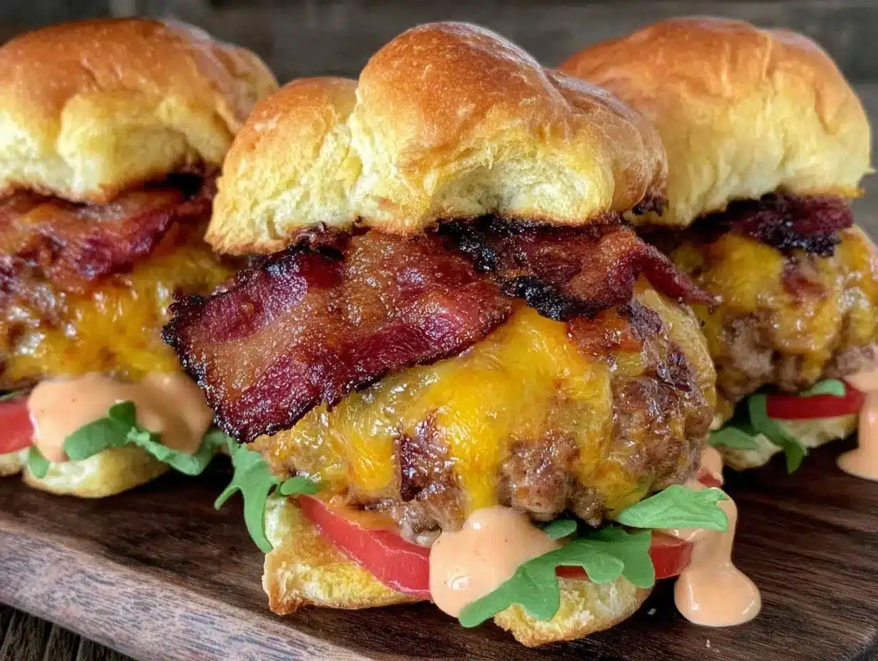 bacon cheeseburger sliders preparation steps