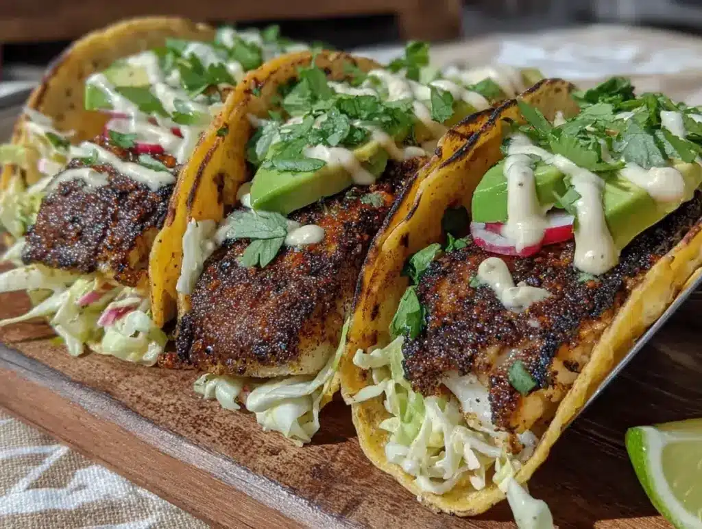blackened fish tacos - featured image
