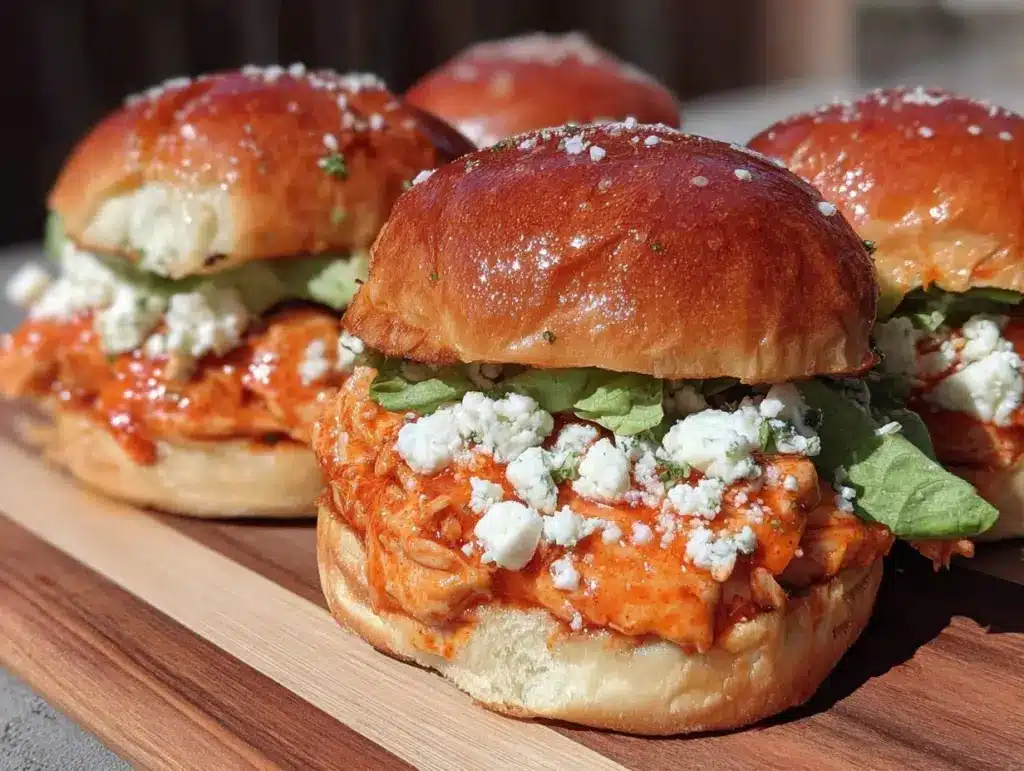buffalo chicken sliders - featured image