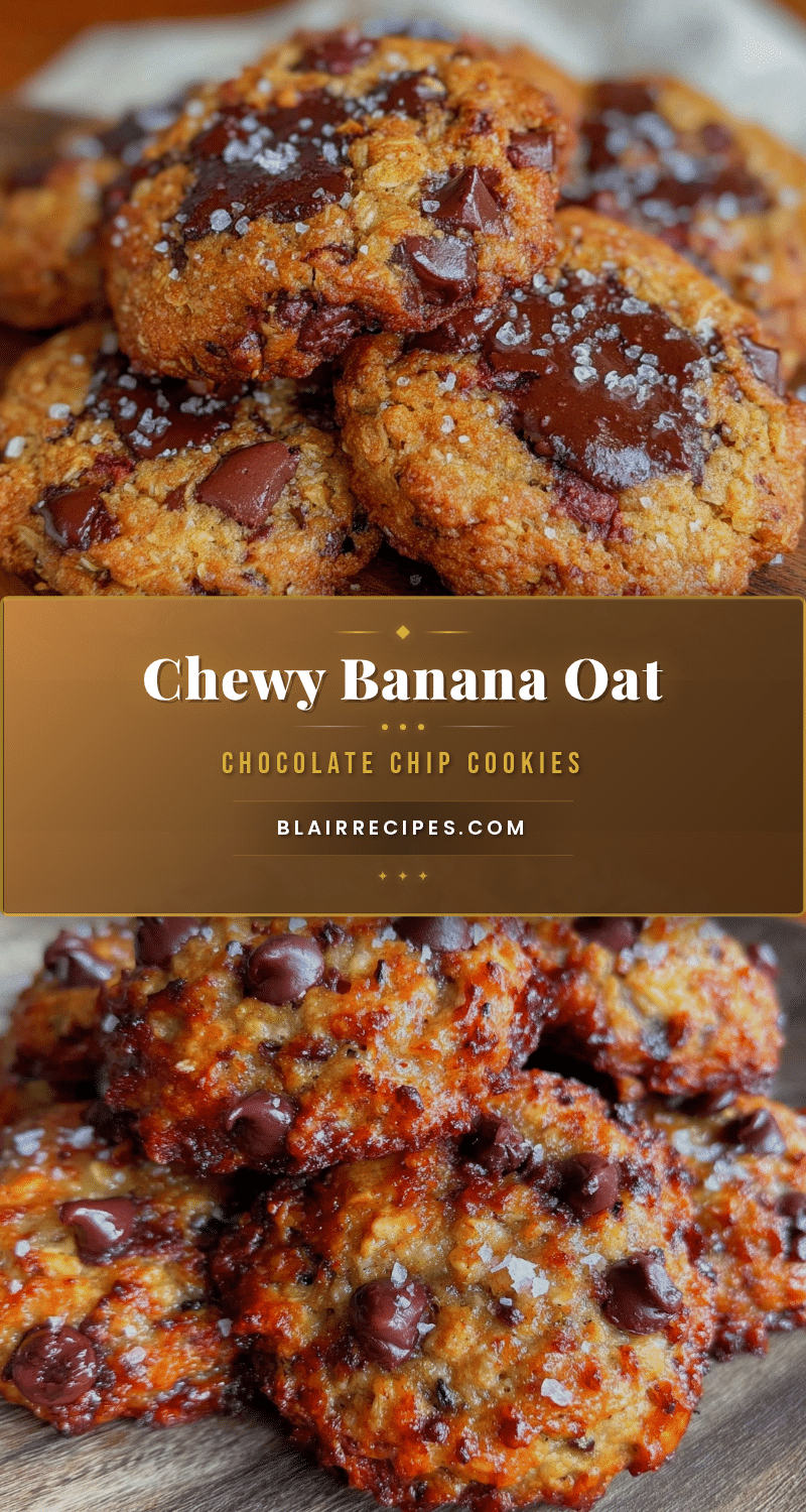 chewy banana oat chocolate chip cookies recipe