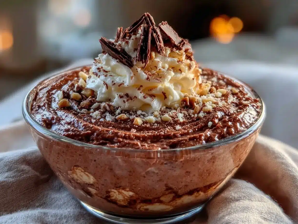 cottage cheese chocolate mousse preparation steps