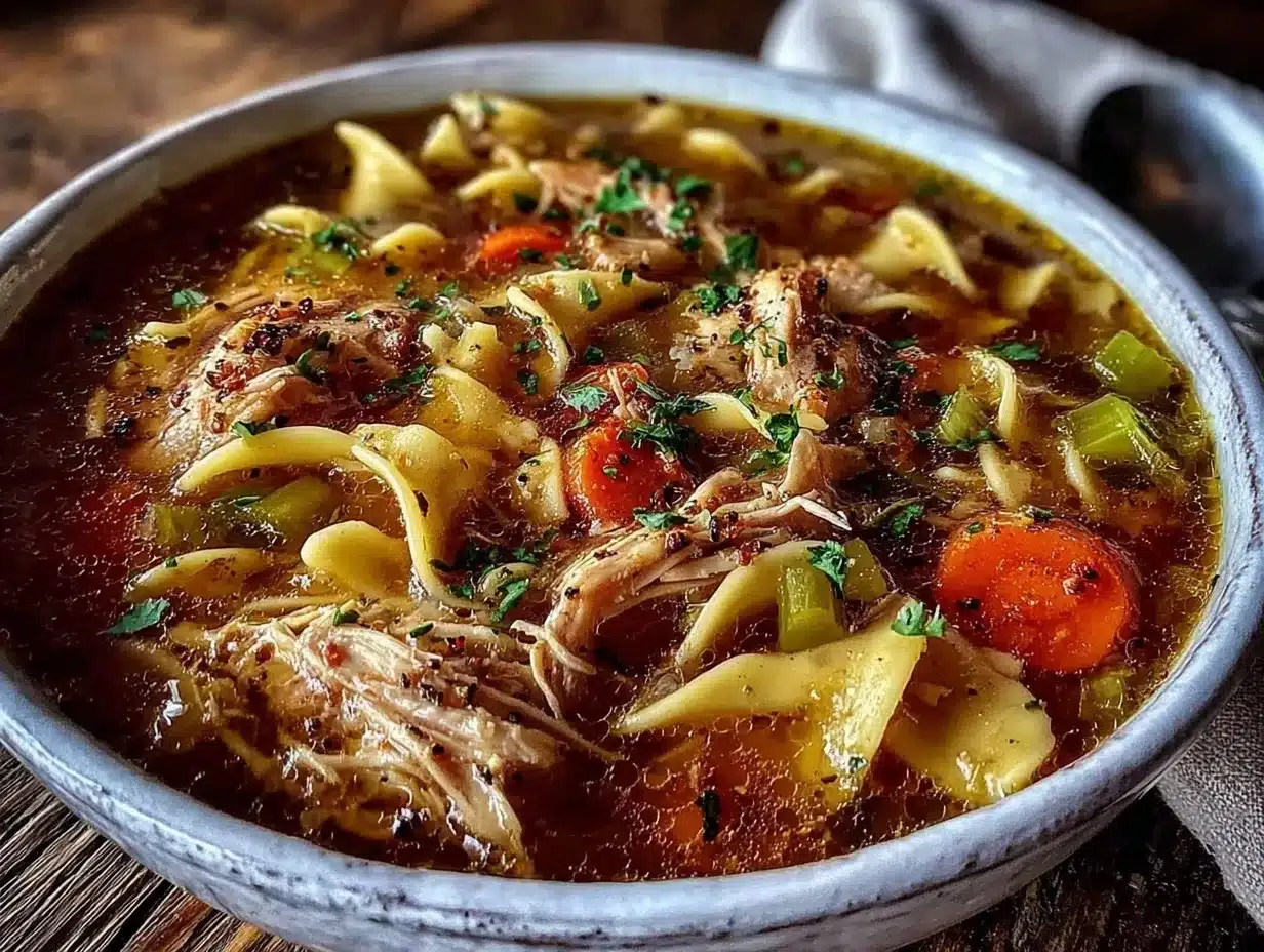 cozy chicken noodle soup recipe preparation steps