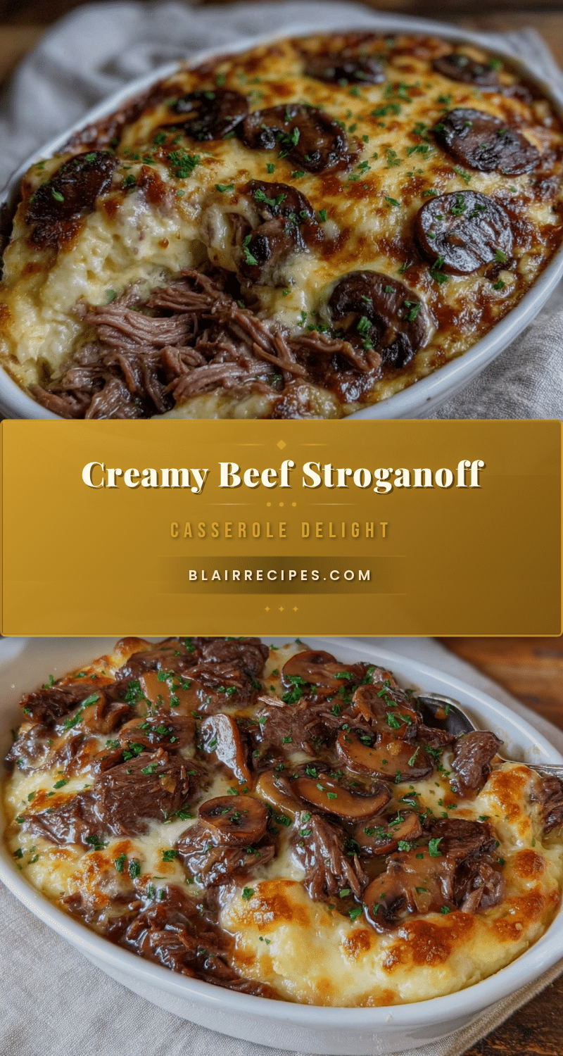 creamy beef stroganoff casserole recipe