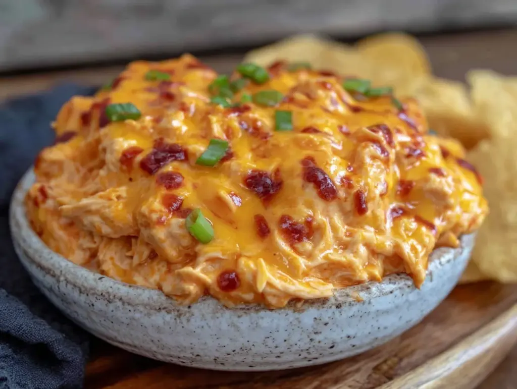 creamy buffalo chicken dip - featured image