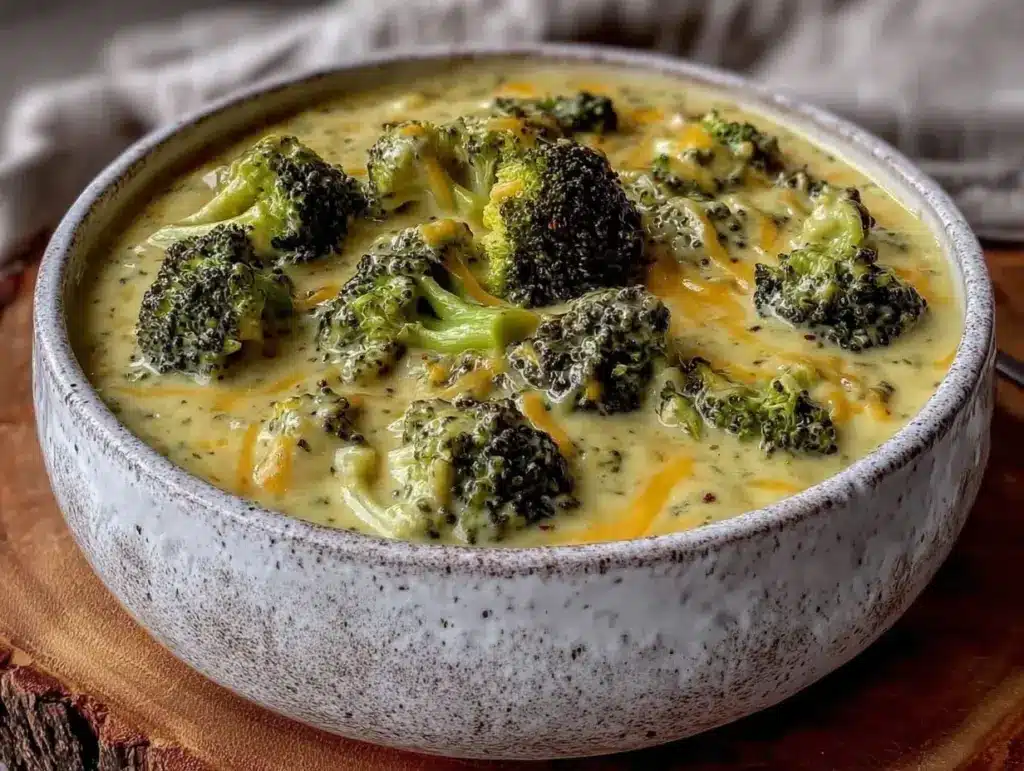 creamy cozy broccoli cheddar soup recipe - featured image