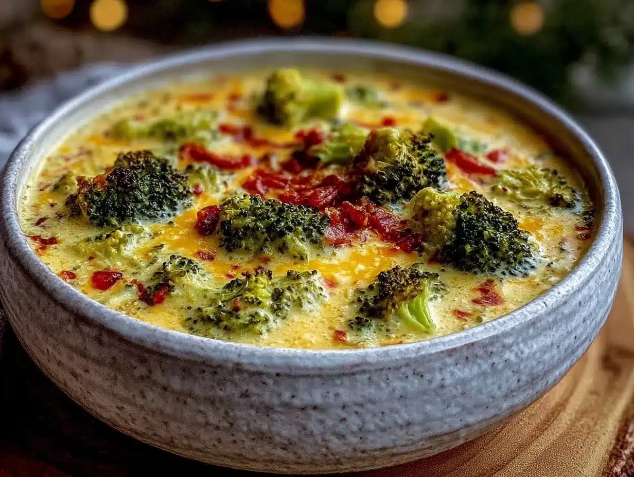 creamy cozy broccoli cheddar soup recipe preparation steps