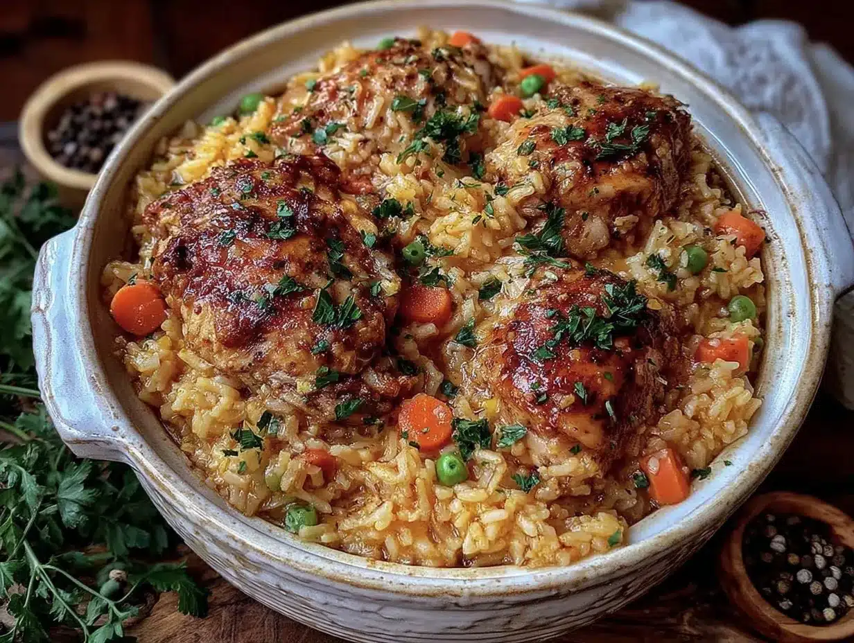 creamy crockpot chicken and rice preparation steps