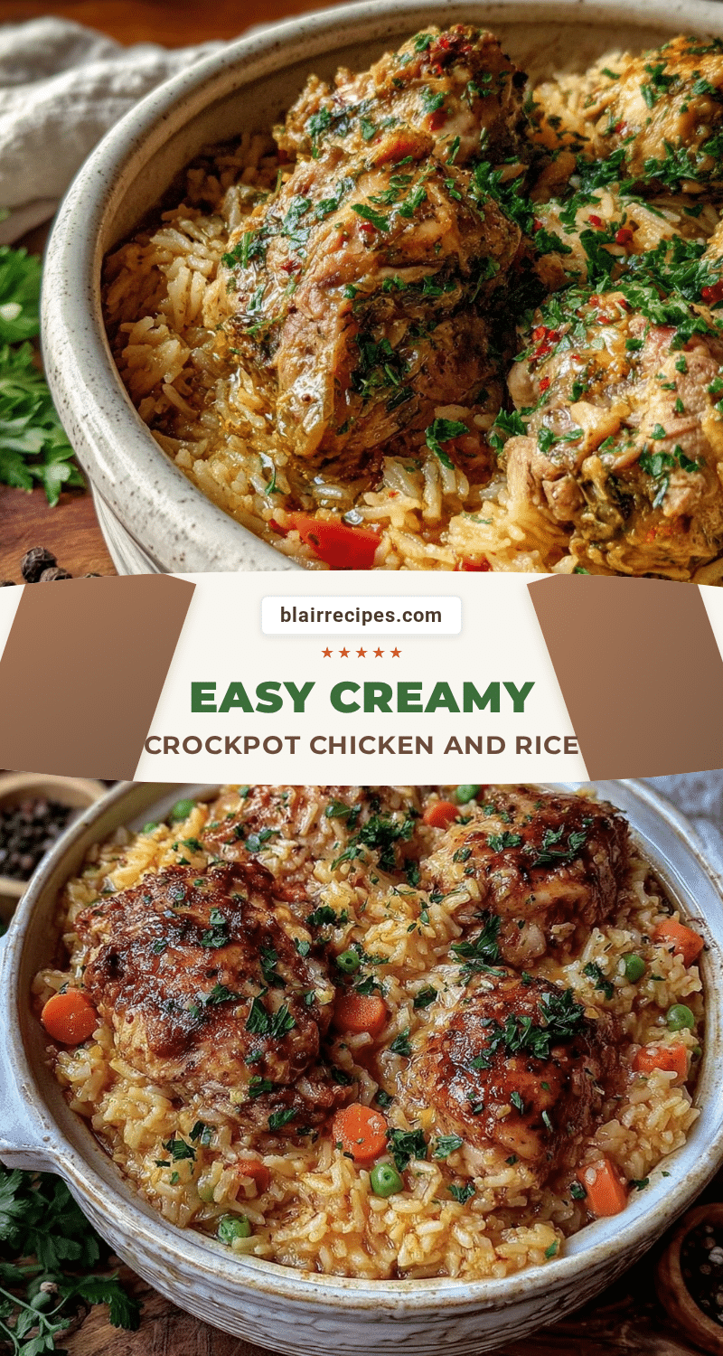 creamy crockpot chicken and rice recipe