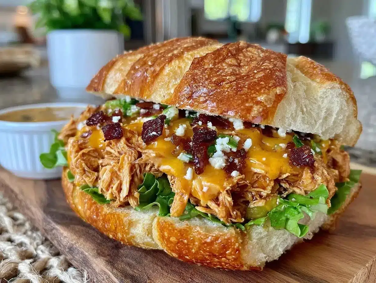 creamy crockpot crack chicken sandwiches preparation steps