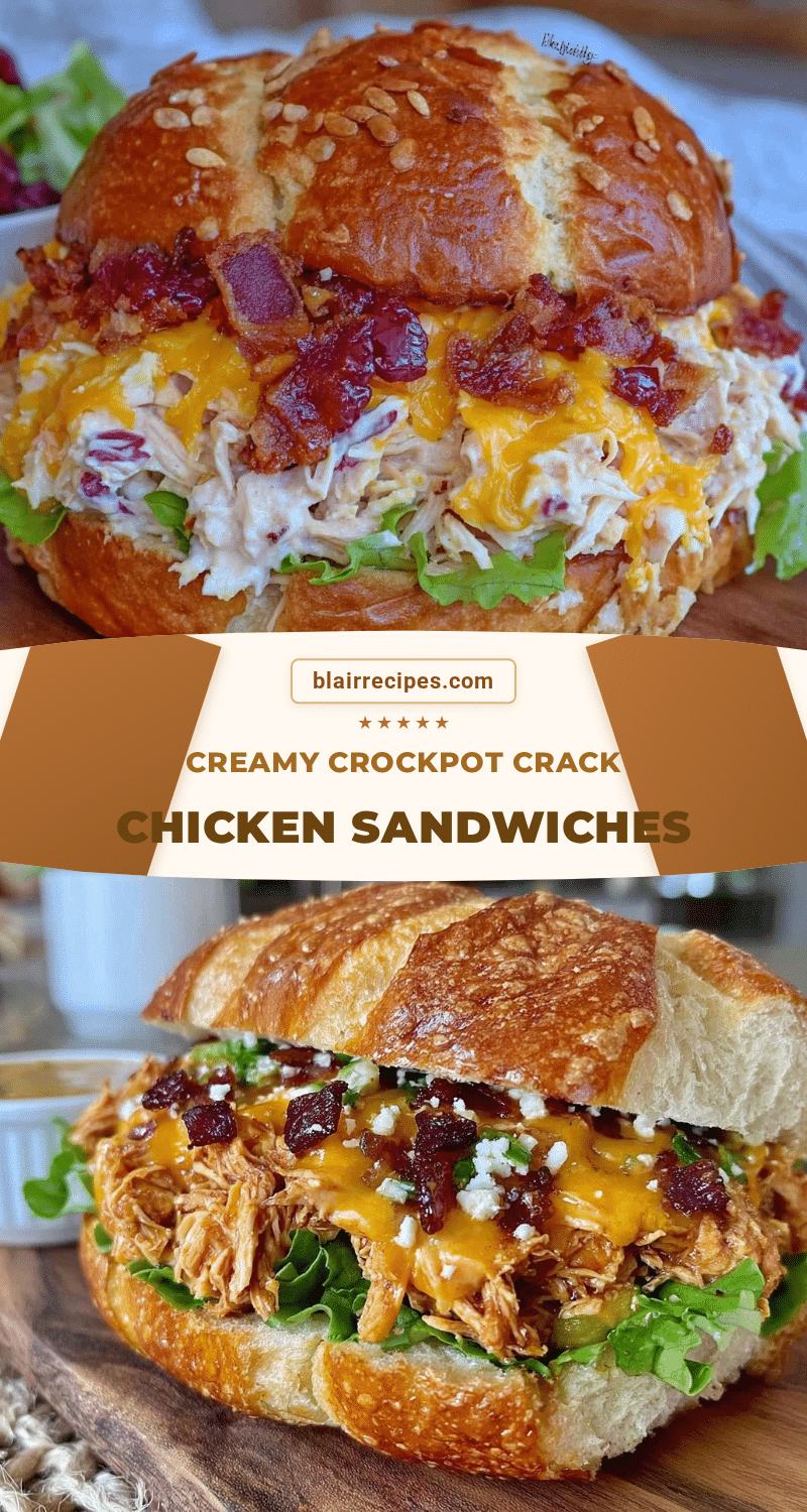 creamy crockpot crack chicken sandwiches recipe