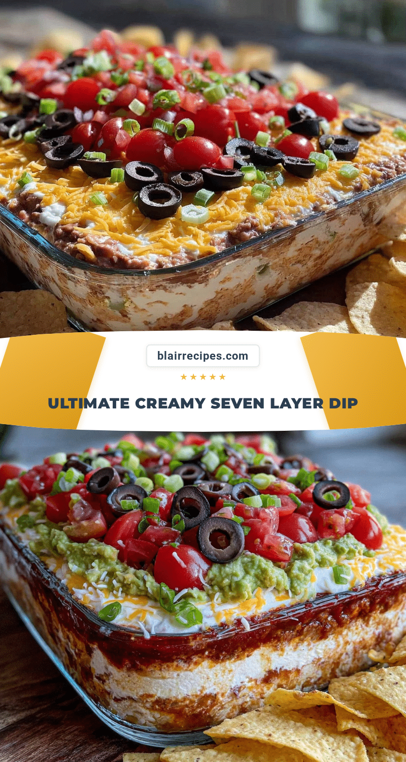 creamy seven layer dip recipe