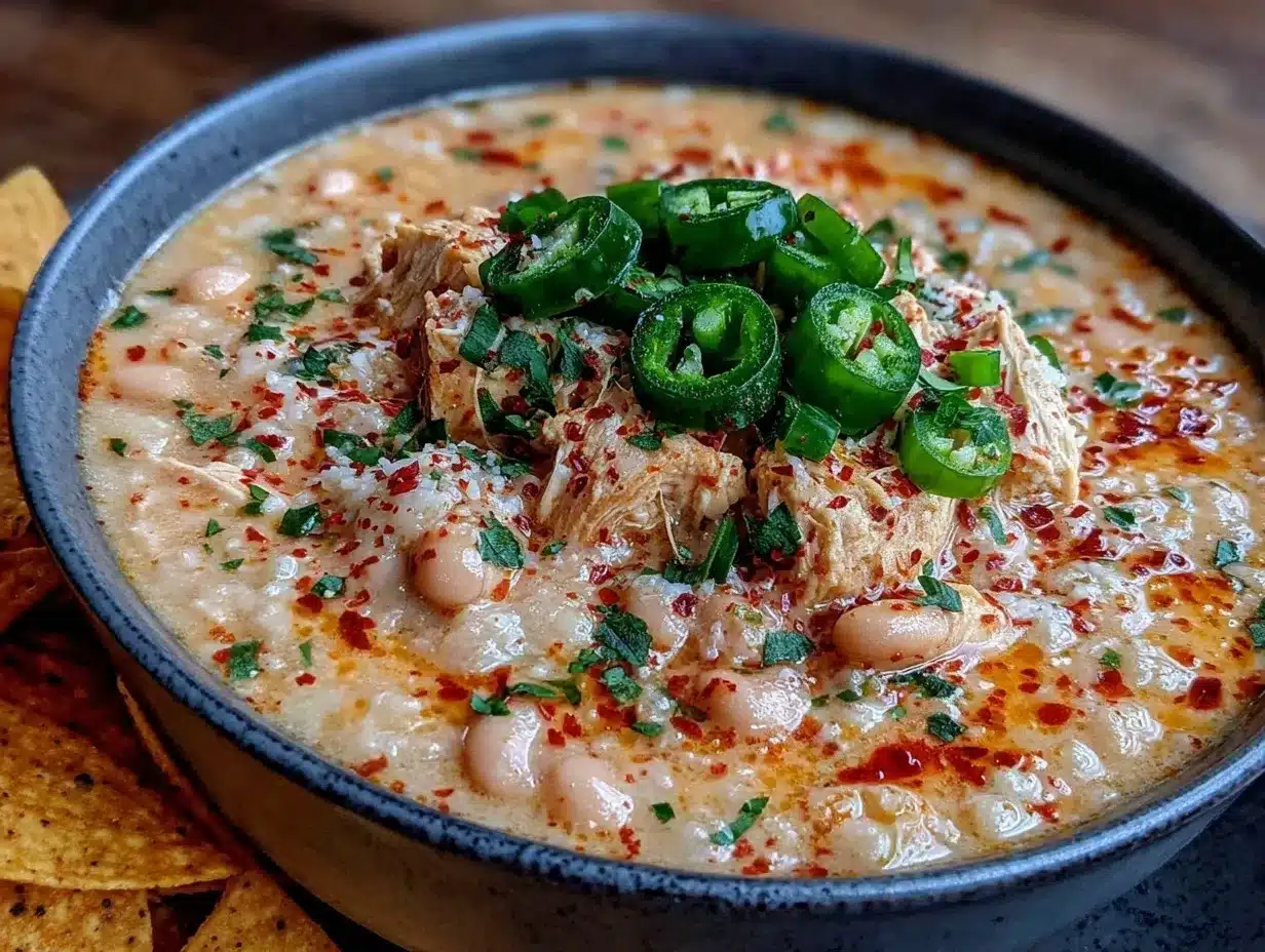 creamy slow cooker white chicken chili preparation steps