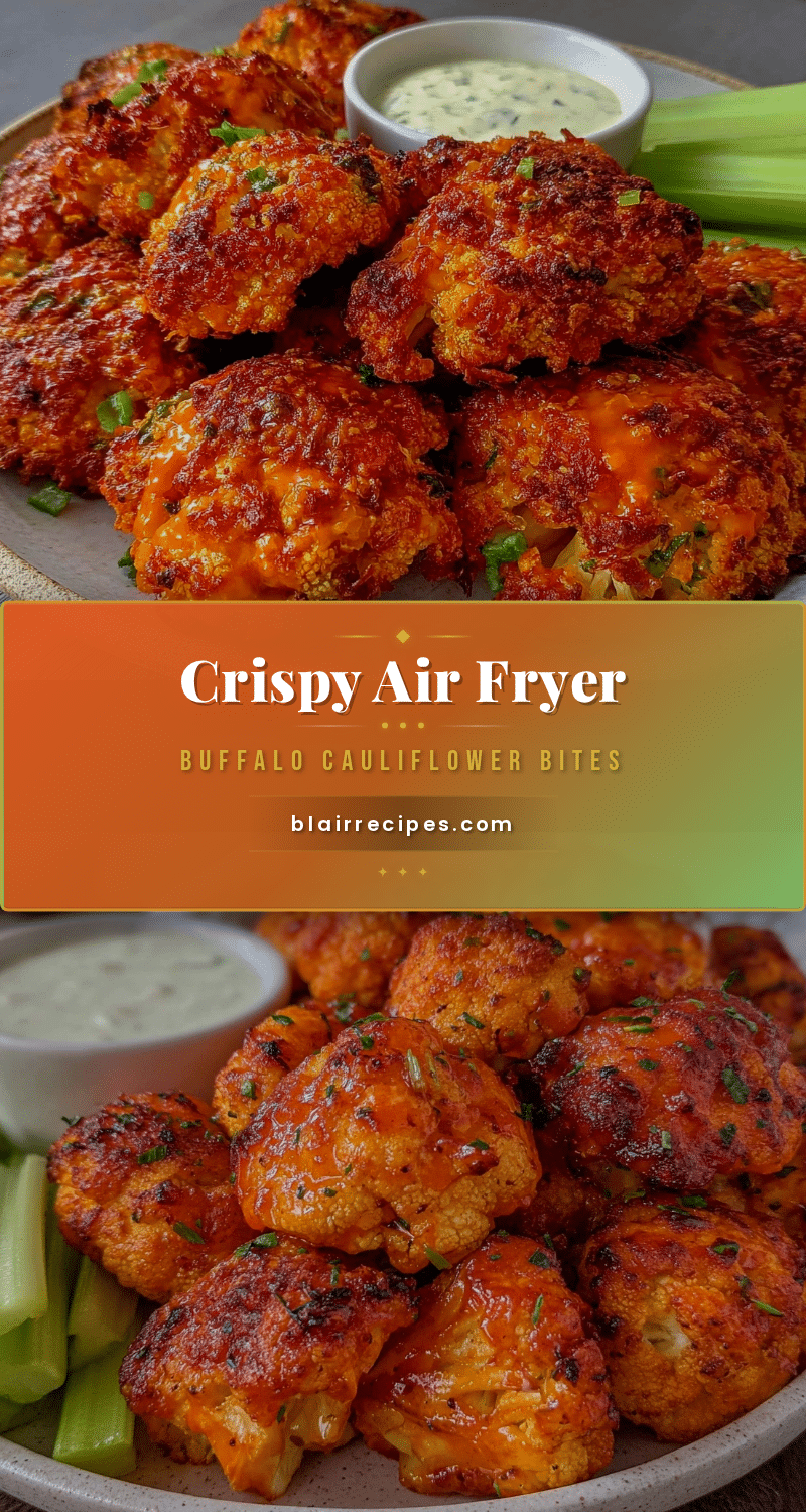 crispy air fryer buffalo cauliflower bites recipe