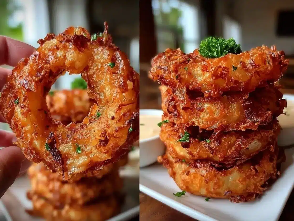 crispy air fryer onion rings preparation steps