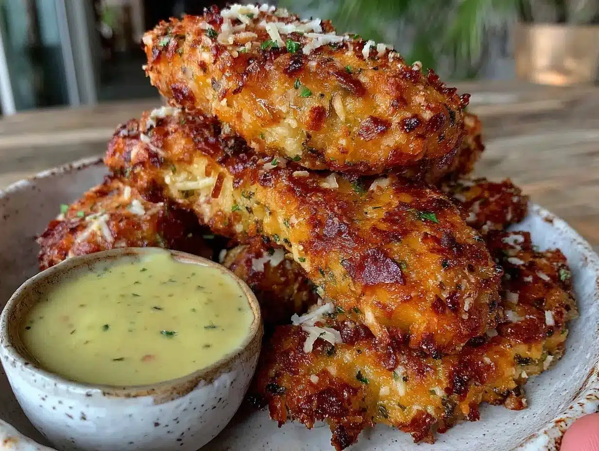 crispy air fryer parmesan chicken tenders preparation steps