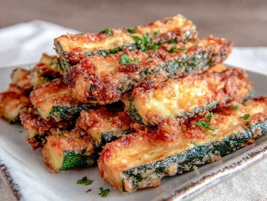 crispy air fryer zucchini fries - featured image