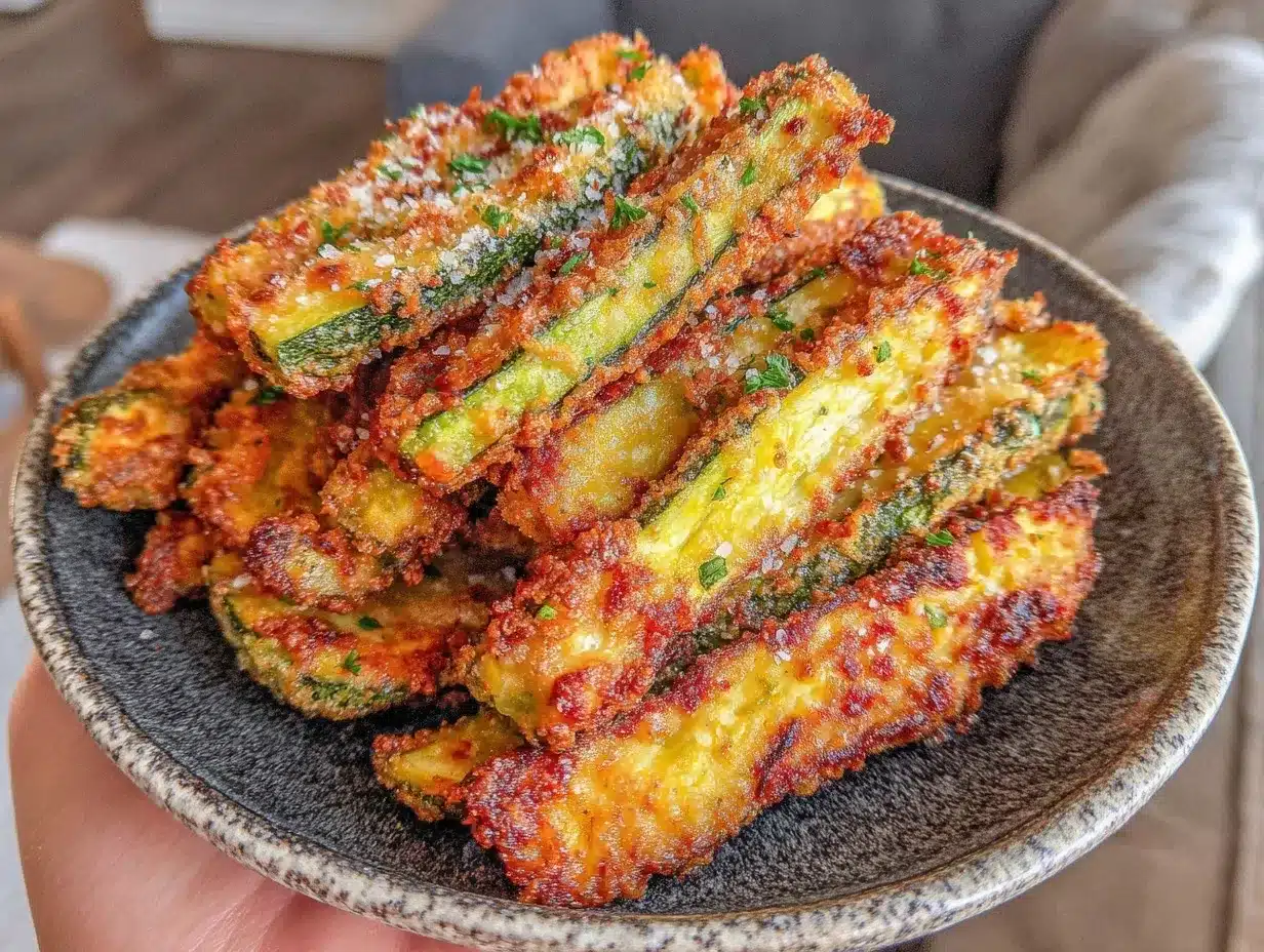 crispy air fryer zucchini fries preparation steps