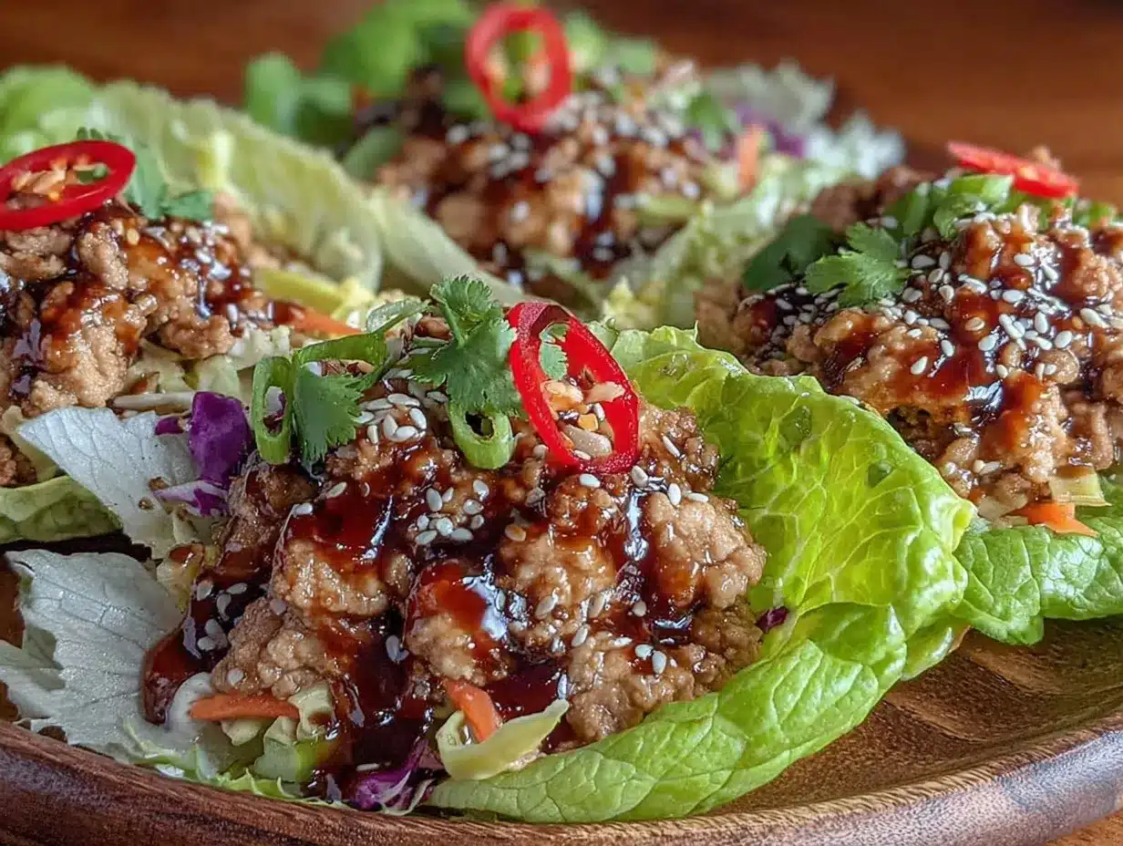 crispy asian turkey lettuce wraps preparation steps