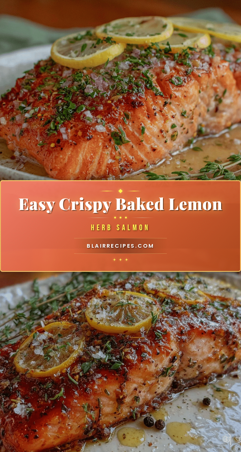 crispy baked lemon herb salmon recipe