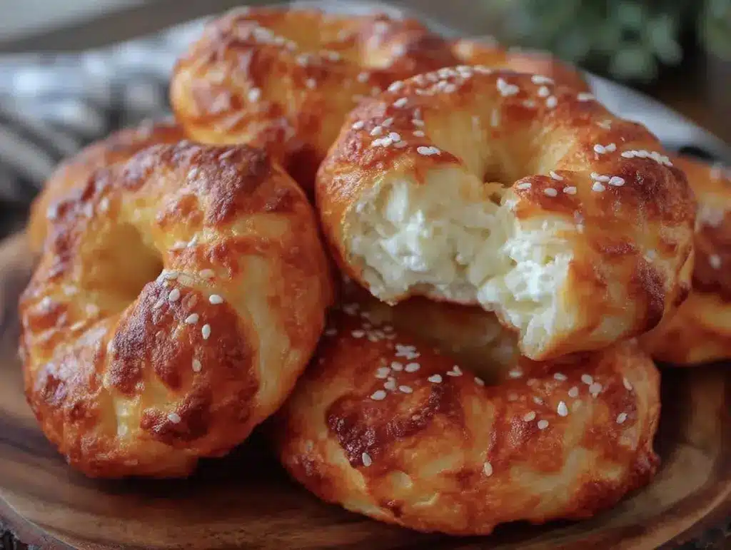 crispy chewy sourdough bagels - featured image